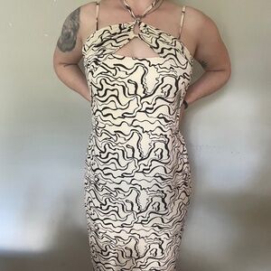 Abercrombie & Fitch Halter Keyhole Knit Midi Dress XL